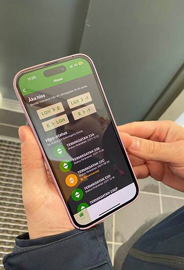 Med Brfify-appen kan beboerne tage elevatoren